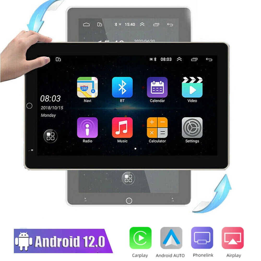 

2 Din Android 12.0 Car Radio Carplay HD Autoradio Multimedia Player Auto audio Car Stereo MP5 Bluetooth USB 2Din GPS Navi 10.1In