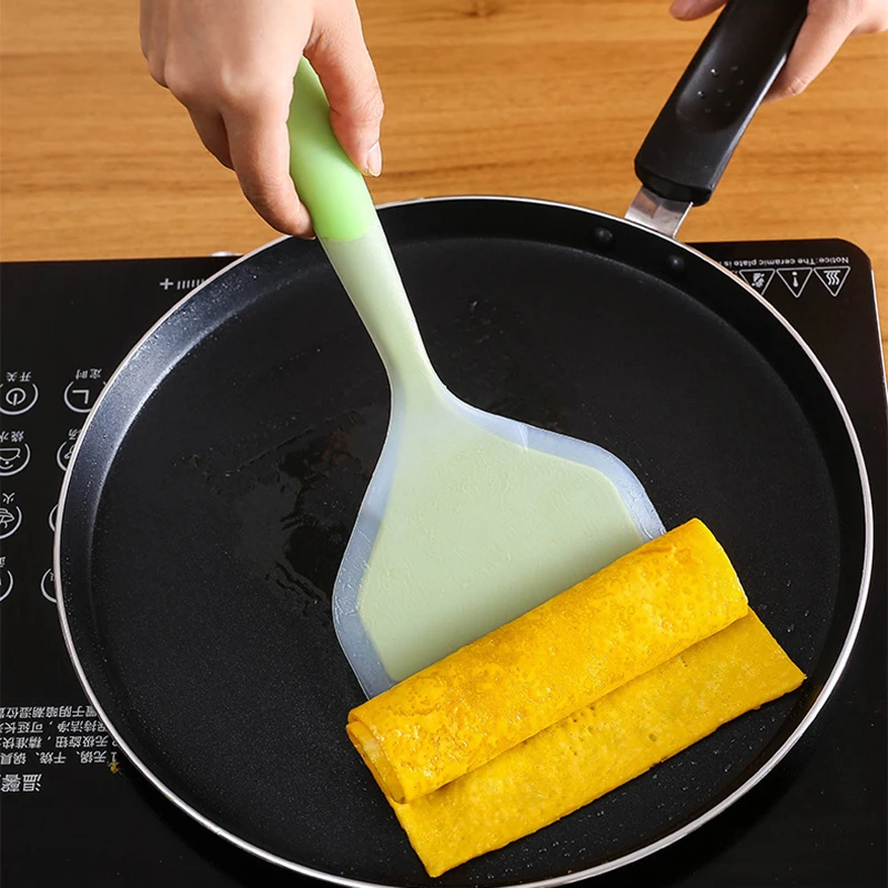 Прозрачная Силиконовая Лопаточка Tamagoyaki С Широким Горлышком Двухцветная