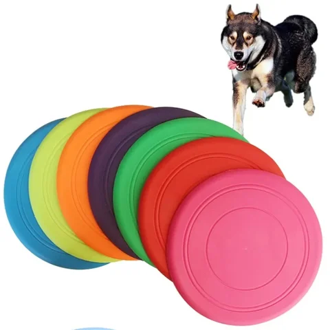Силиконовая летающая тарелка для собак Tray игрушка для собак и кошек, резиновые летающие диски, устойчивая игра для собак, веселые интерактивные товары для домашних животных