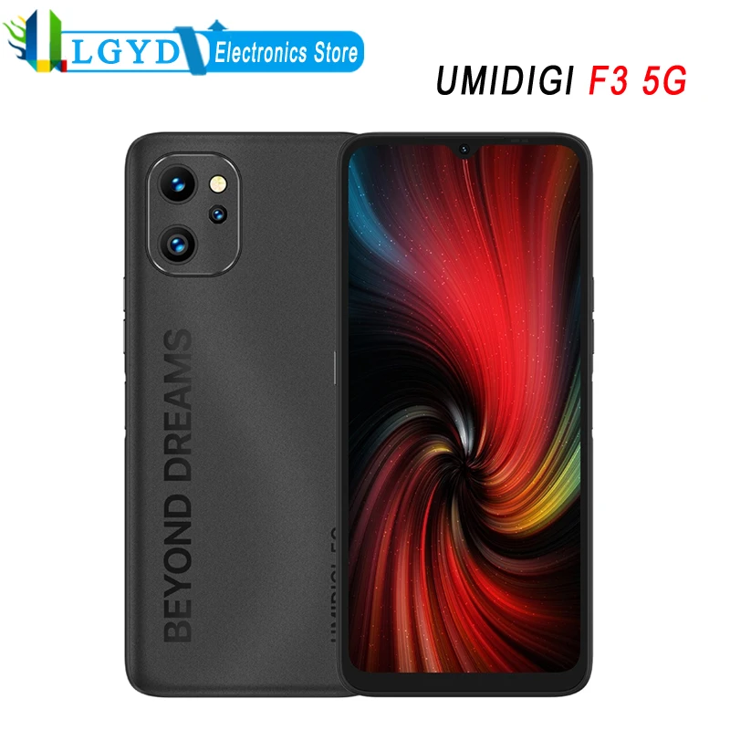

UMIDIGI F3 5G Smart Cellphone Global Version 8GB+128GB ROM 6.7'' Android 12 Dimensity 700 5G Octa Core 2.2GHz 48MP NFC Face ID