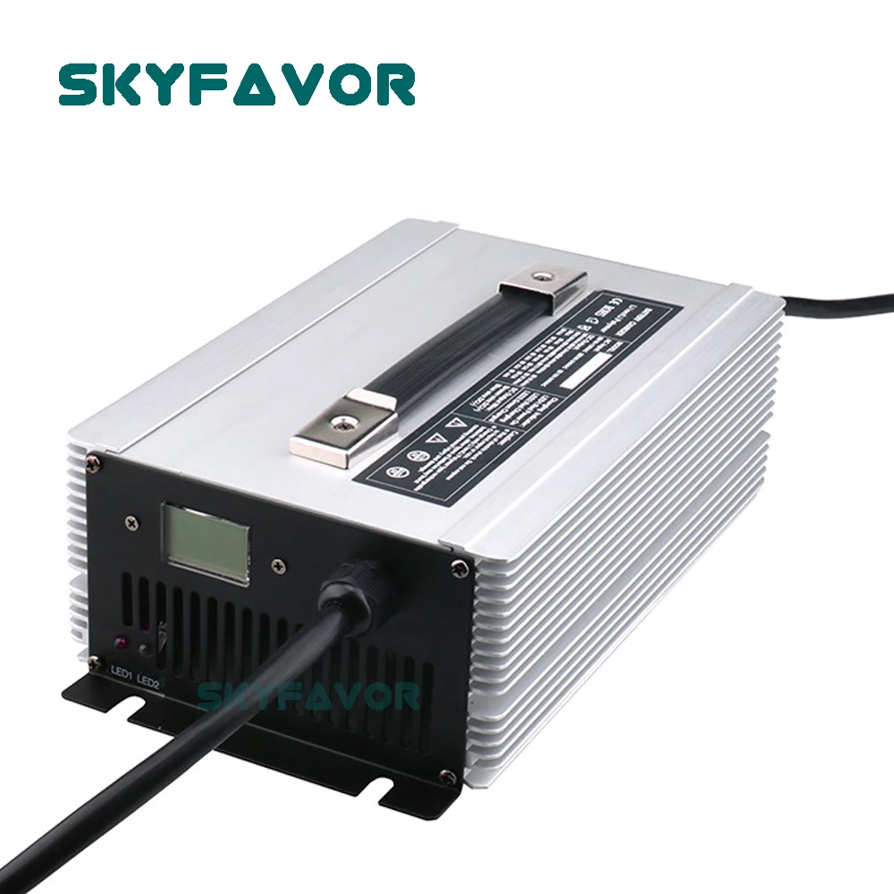 High quality 48v deep cycle battery charger agm gel 48 volt 30amp automatic lead acid battery charger for 280ah 300ah 350ah bat images - 6