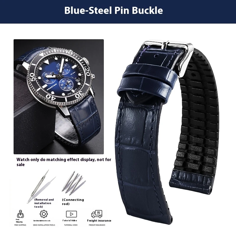 Ремешок из натуральной кожи для Tissot 1853 T41 Black Knight T116617 T125617 мужской