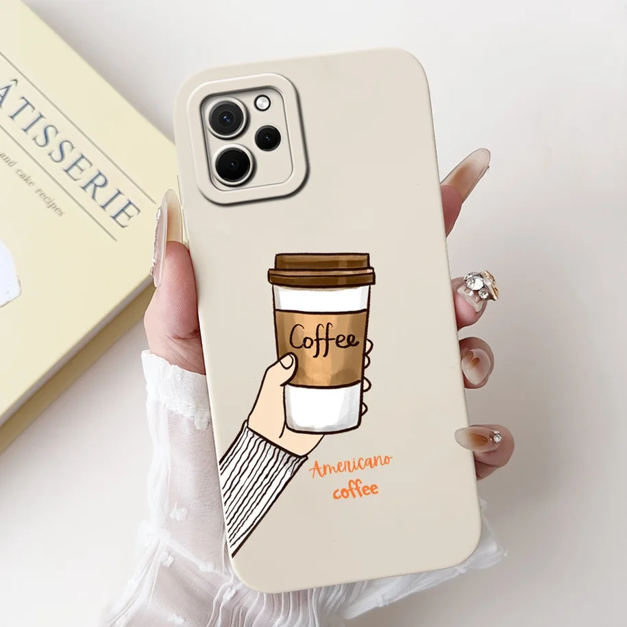 Чехол для Huawei nova Y61 популярный квадратный силиконовый мягкий чехол с цветочным