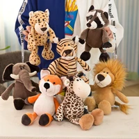 forest animal doll plush toy elephant monkey tiger lion hippo rhinoceros giraffe raccoon dog fox doll children gift
