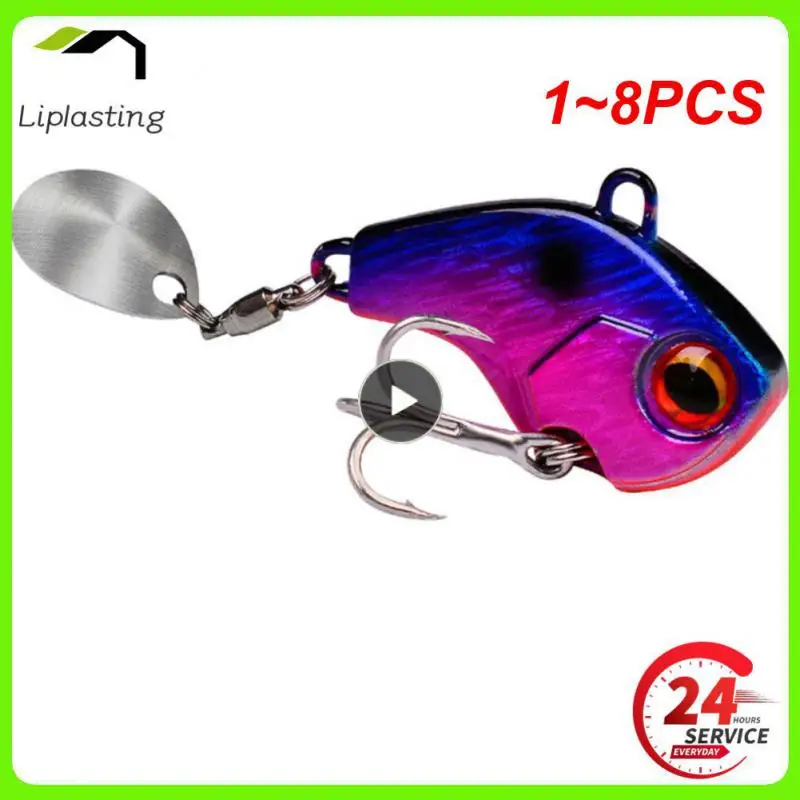 

1~8PCS Fishing Lures Wobble Rotating Metal Vib Vibration Bait Winter Fishing 6g 15g 28g Artificial Hard Baits Spinner Spoon Lure