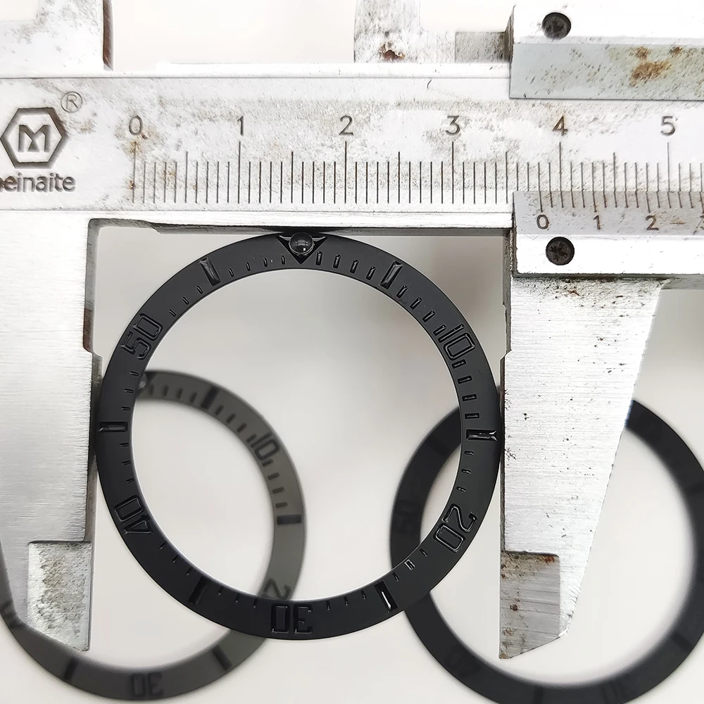 Frosted Beveled Edge 38mm Watch Bezel Ceramic Ring Mouth Watch  Outer Ring Ring Mouth Watch Bezels Parts Men Watch Accessories