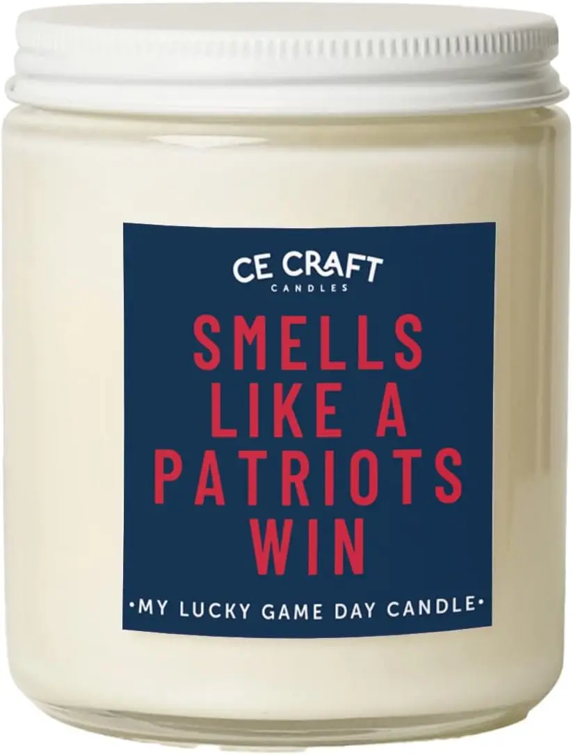 

Smells Like A Patriots Win Candle - Football Themed Candle, Gift for Dad, Gift for Son, Dad Gift, Sports Themed Candle, Gift for