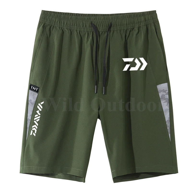 

Летние мужские свободные шорты Daiwa из вискозы для рыбалки, повседневные Модные быстросохнущие дышащие Пляжные штаны для верховой езды и бега