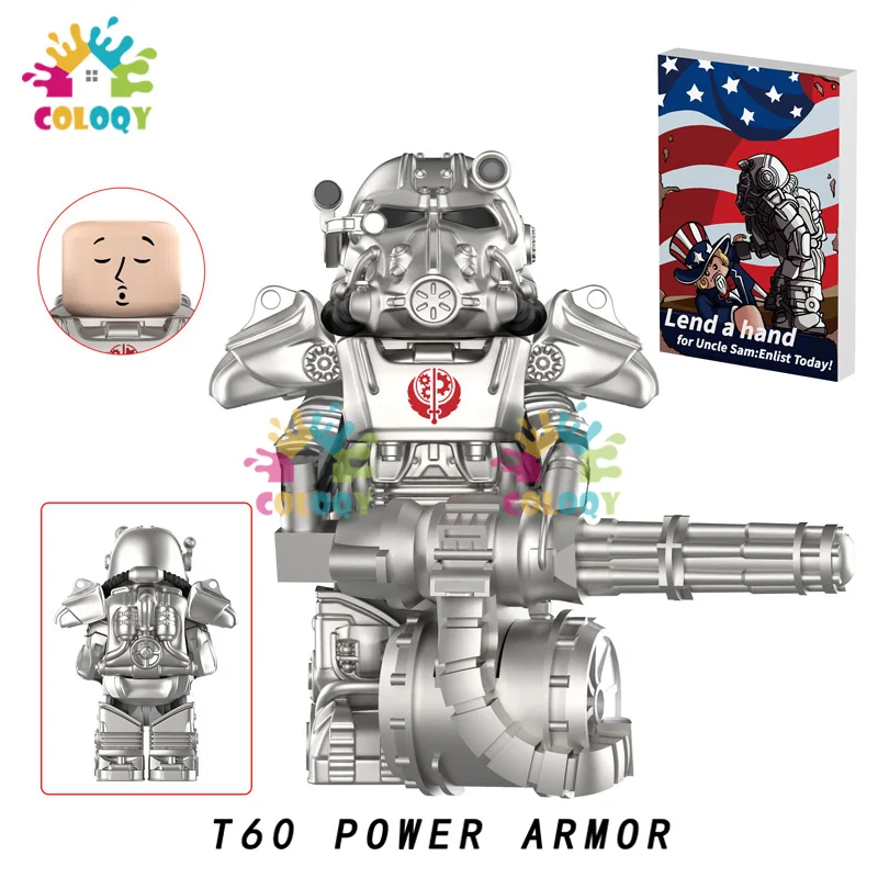 Детские игрушки BoS Game T60 Power Armor строительные блоки железная броня солдаты