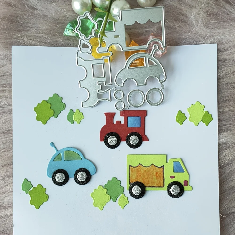 

Cute Car Cutting Dies Embossing Scrapbook Papercutting Greeting Cards Knife Mold Decorative Crafts Punch Stencil