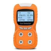 portable multi gas detector 4 gas monitor with micro clip h2s o2 co and ex 4 gas detector