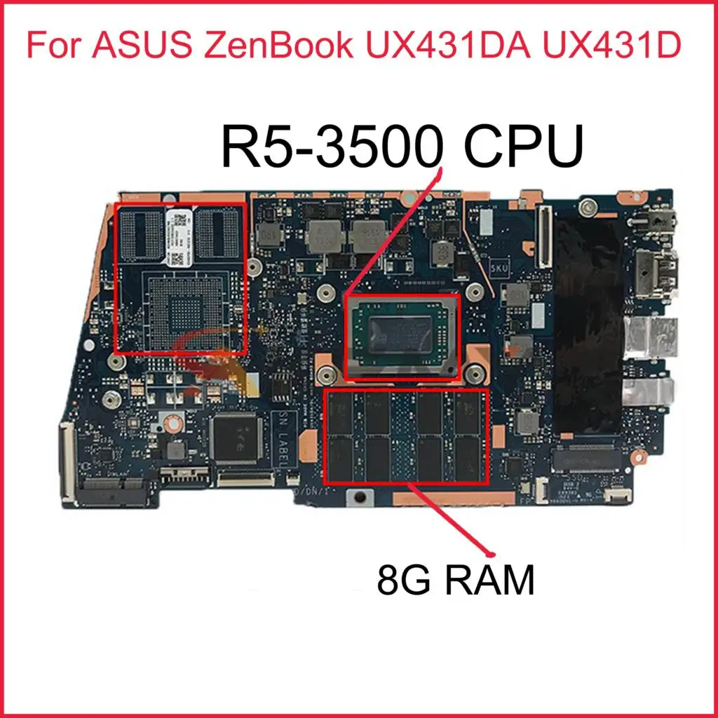Материнская плата SAMXINNO UX431DA для ноутбука компьютера Диагональ экрана-8 Гб |