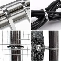 Металлические стяжки-хомуты, 100 шт#4