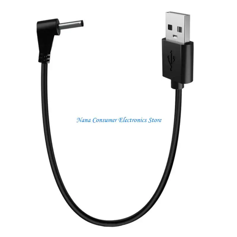 Фото G7NE Короткий адаптер USB-DC5V 3,5x1,35 мм, 25 см, с локтевой головкой, шнур для быстрой зарядки, черный цвет №3