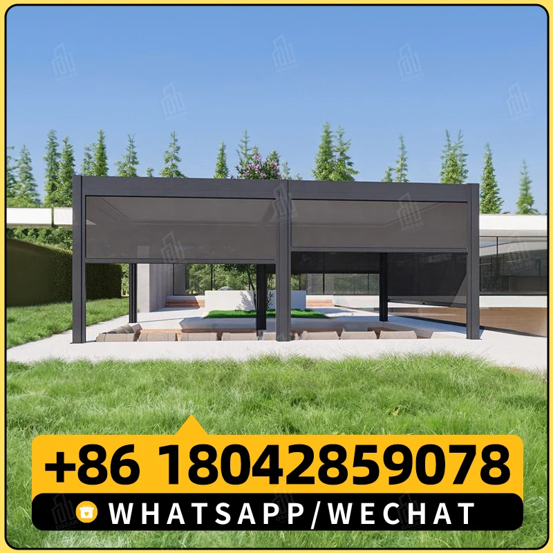 GGH Открытый беседка навес солнечная энергия алюминиевая решетка на крыше