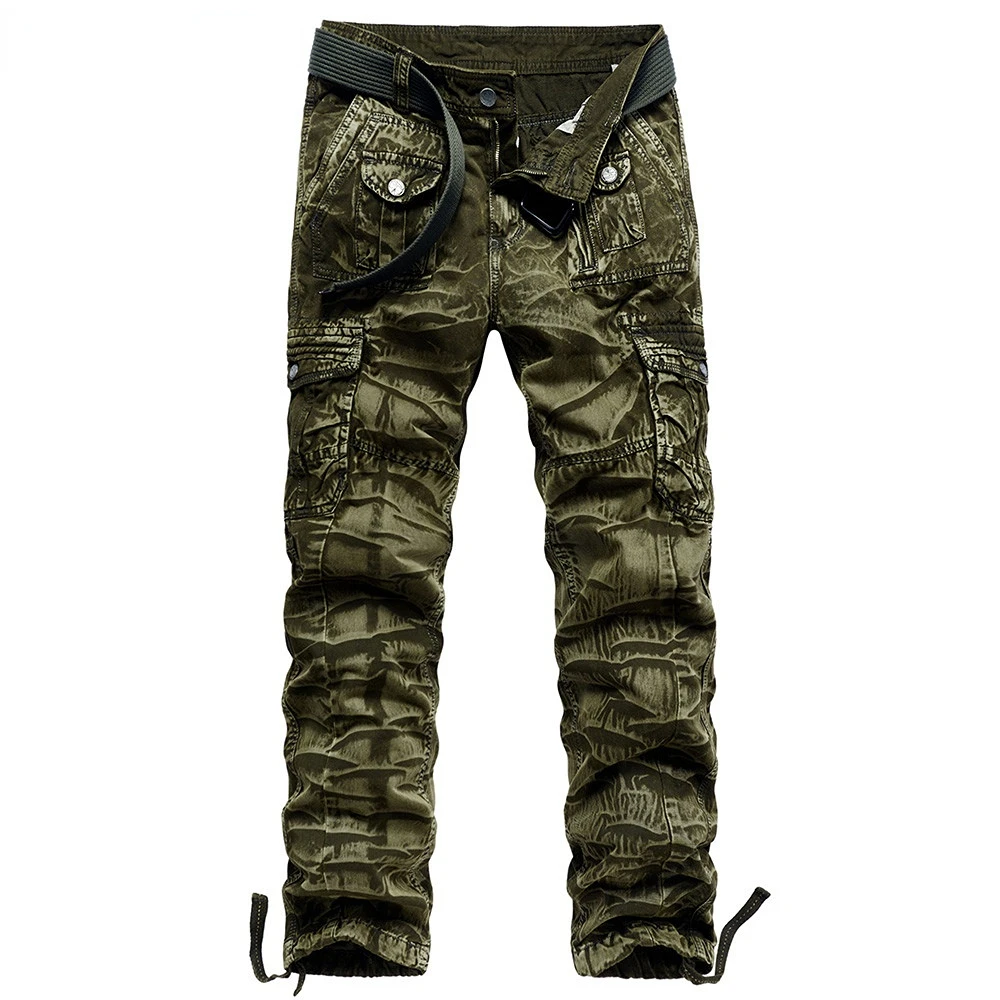 

Men's Cargo Pants Camouflage Pant Full Length Multi Pocket Casual Military Baggy Jogger Tactical Trousers Plus Size 29-44