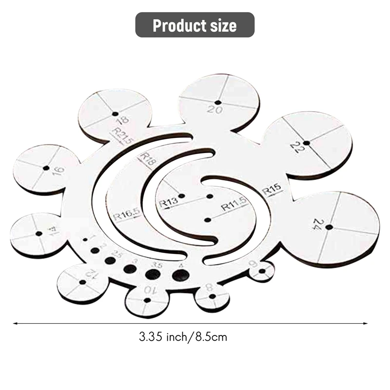 Круглые инструменты для резки кожи металлическая угловая линейка круг рукоделия