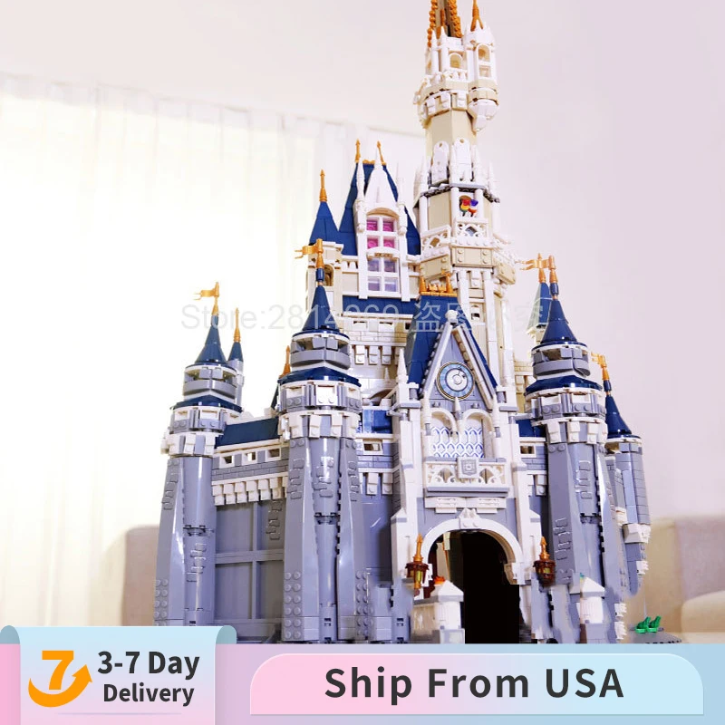 

Movie Cinderella Princess Castle City 71040 Model 4080Pcs Building Block Kid Toys For Children Gift Movie 16008