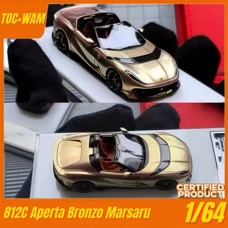 Фото 1:64, TOC × WAM 812C Aperta Bronzo Marsaru, статическая миниатюрная автомобильная модель из смолы, фигурка для взрослых, игрушка для мальчика. №2