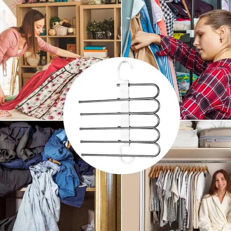Вешалки для брюк Экономия места Складные вешалки Противоскользящая вешалка