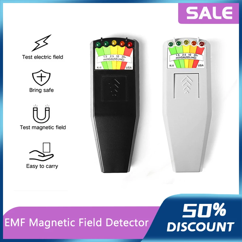 

Hot Handheld 5 LED Gauss EMF Meter LCD Digital Electromagnetic Field Radiation Tester Electric Magnetic Field Dosimeter Detector