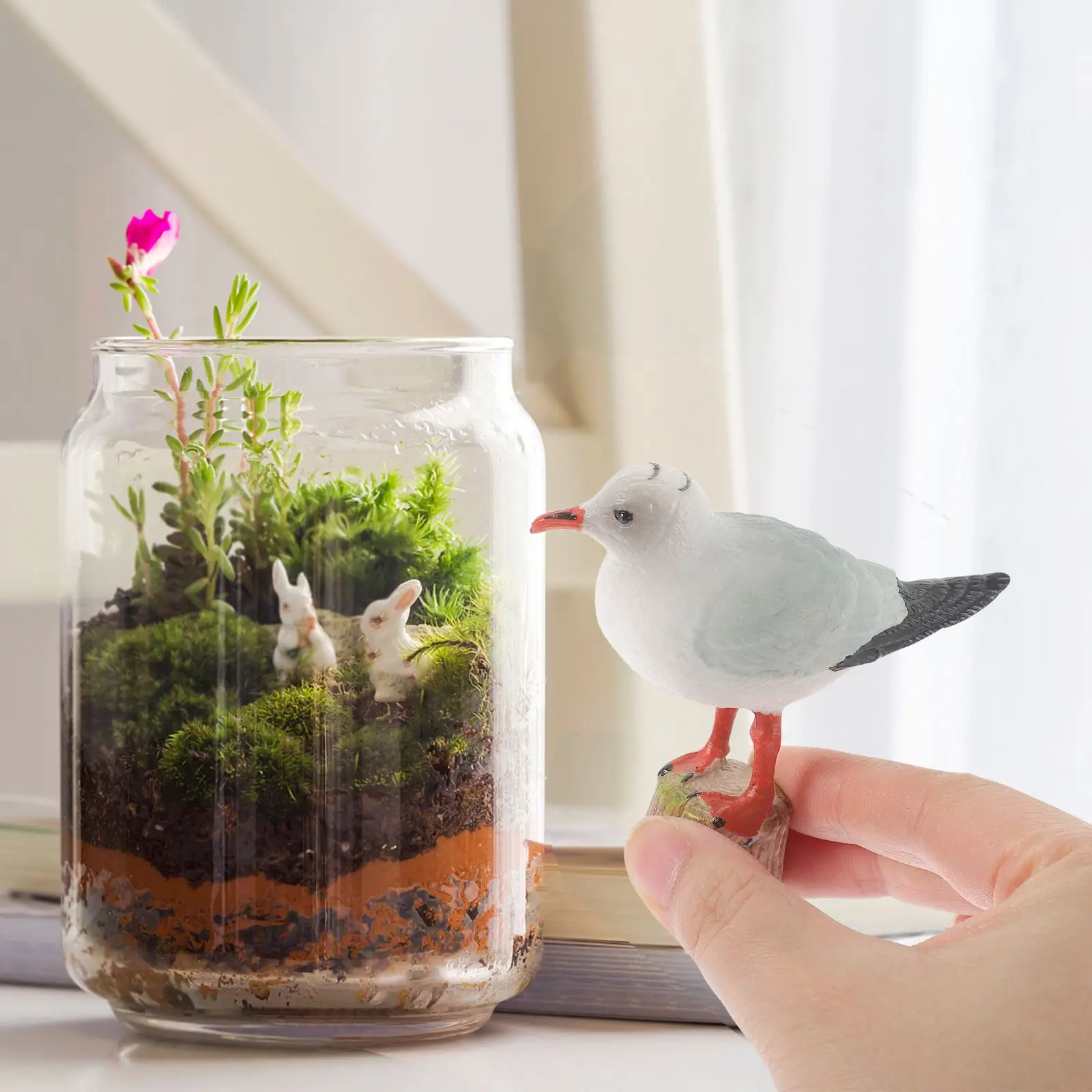 Статуя морской чайки миниатюрная фигурка для дома автомобиля торта миниатюрный