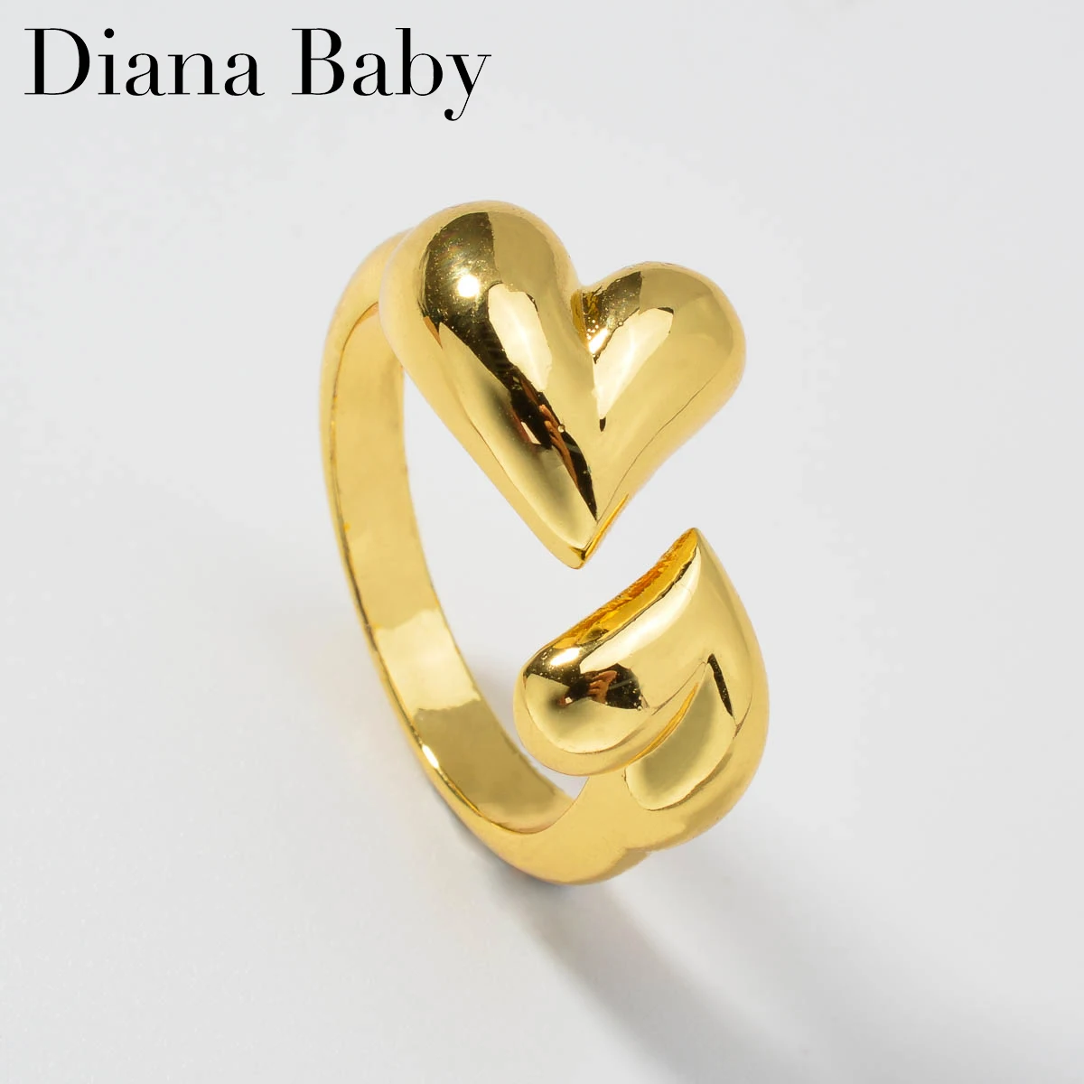 Детское медное кольцо Diana кольца в форме сердца итальянские украшения кубинская