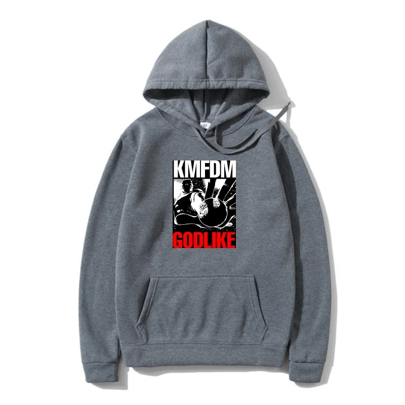 

Warm Fashion Casual High Quality Prin Outerwear Kmfdm Men's Godlike Autumn Outerwear Black Hoody