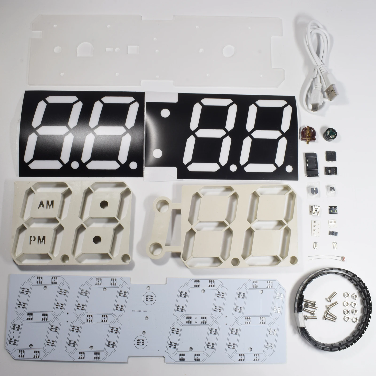 

RGB цифровые настольные часы