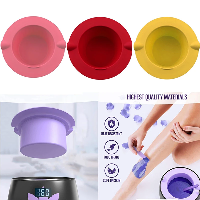 

Reusable Waxing Pot Bowl Wax Warmer Thickening Heat-resistant Hair Removal Silicone Bowls Hair Removal Wax Replacement Pot Bowl
