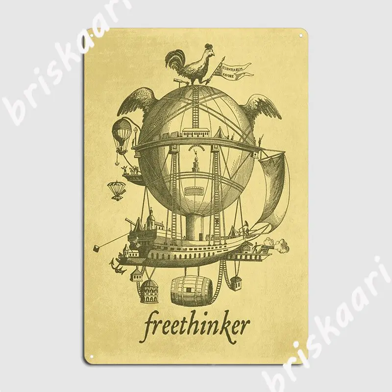 

Freethinker Плакат Металлический налет Настенная роспись Классическая живопись Декор Пещера жестяной знак паба плакат