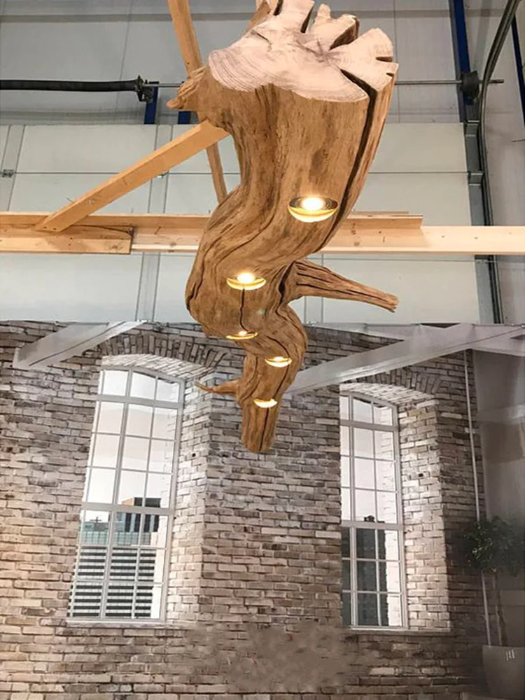 Подвеска из цельной древесины оригинальная зеленая искусственная ветка Женская