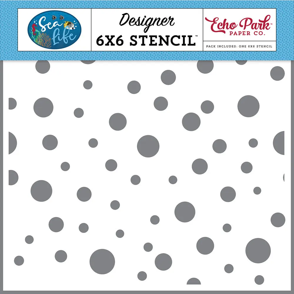 

2022 New Under Water Bubbles 6" Square Stencils Diy Craft Scrapbooking Greeting Cards Album Diary Decoration Paper Coloring Mold
