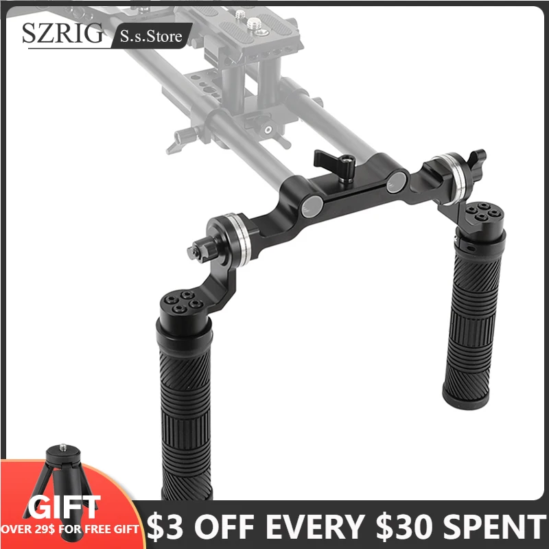 

SZRIG розетка рукоятки и 15 мм стержень зажим рельсовый блок с ARRI розетка черный цвет для DSLR камера Rig