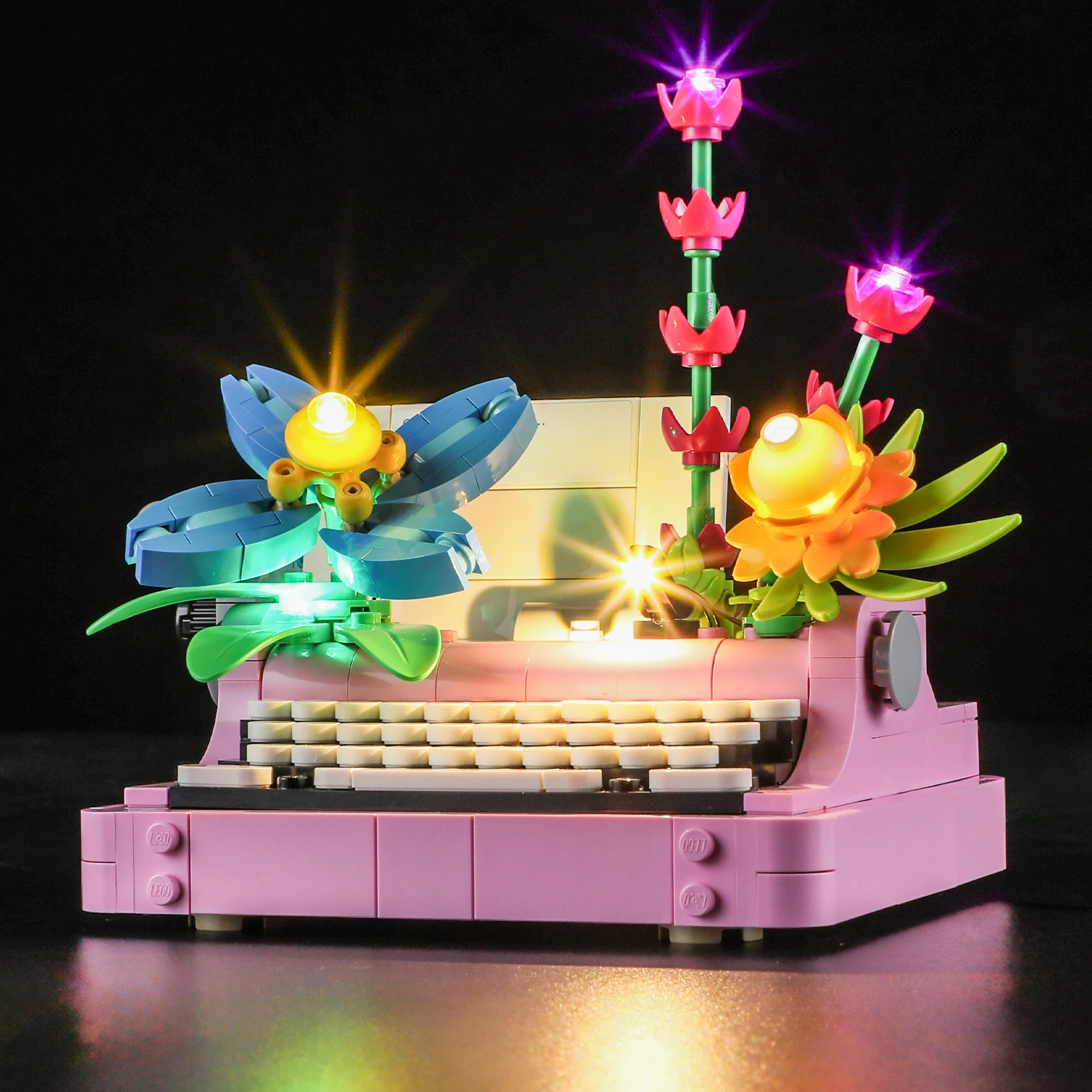 Фото Светодиодное освещение HPROSPER 5 В (без модели) для пишущей машинки LEGO 31169 с цветами, светящиеся строительные блоки с батарейным блоком №1