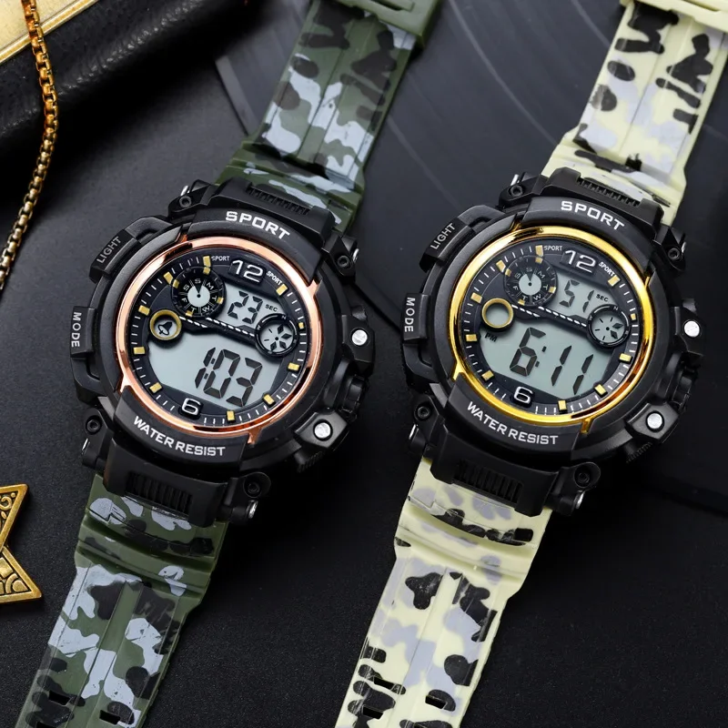 Мужские спортивные электронные часы для подростков повседневные Модные