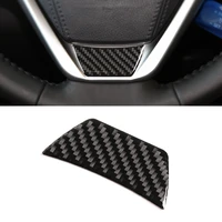 for toyota highlander 2015 2016 2017 2018 car carbon fiber interior steering wheel panel cover sticker protective trim