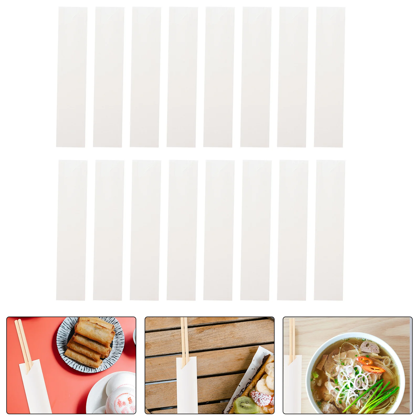 

Chopstickspaperholder Sleeve Flatware Cutlery Chopstick Sleeves Wrapping Silverware Pouch Disposable Pockets Storage Utensil