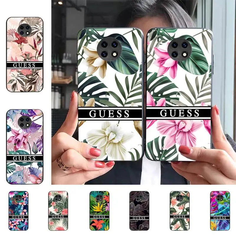 

Art Flowers & Banana Leaf GUESS Phone Case For Redmi 9 5 S2 K30pro Silicone Fundas for Redmi 8 7 7A note 5 5A