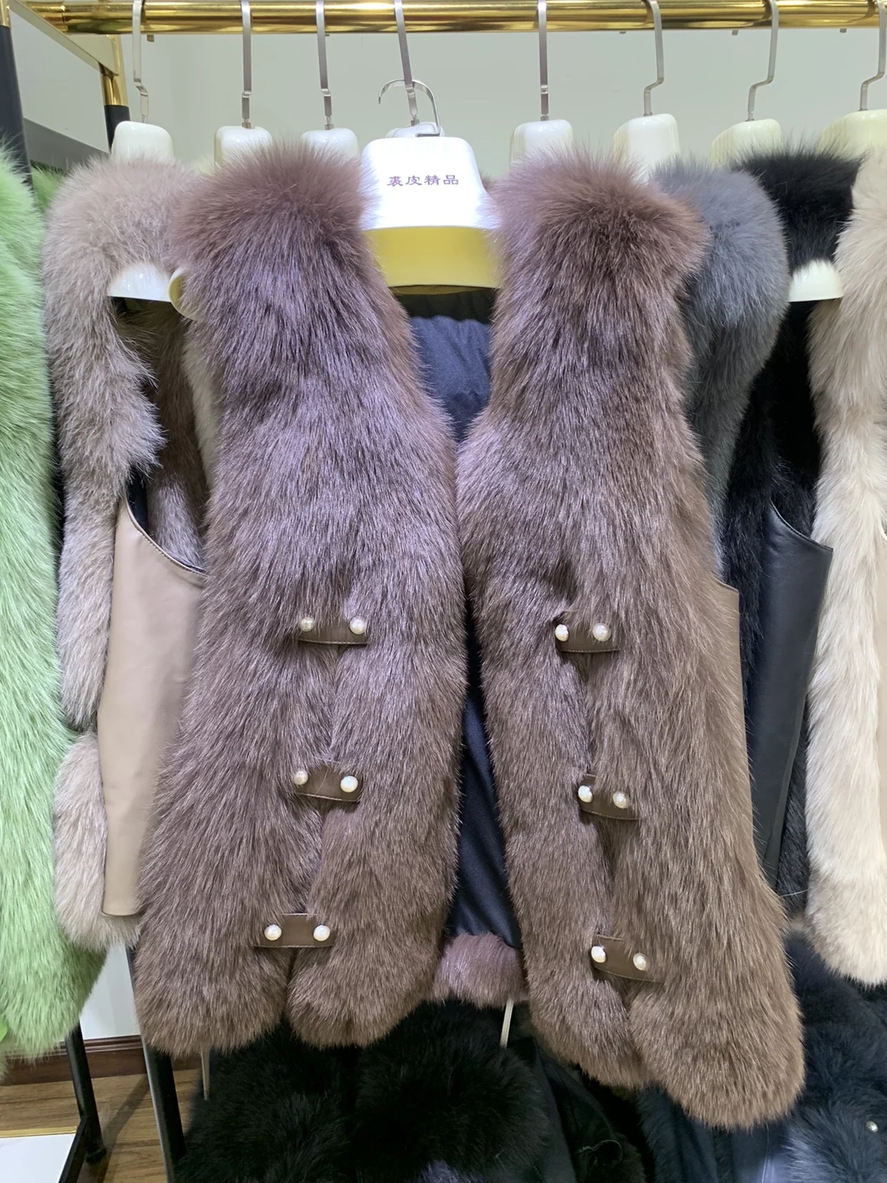 Fashion Luxury Korean Style Fox Fur Mid-Length Vest Coat Ladies 2022 New High Quality Fur Integrated Real Woolen Vests for Women