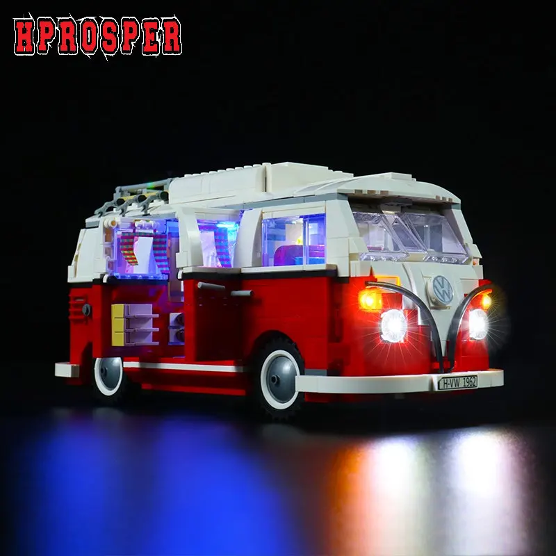 

Hprosper LED Light For 10220 Classic 1962 T1 Camper Van Lighting DIY Toys Only Lamp+USB Power Cable (Not Include the Model)