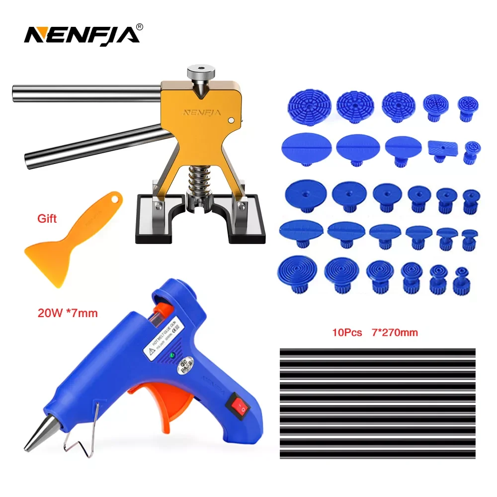 

Nenfix-tools paintless dent repair tools Dent Repair Kit Car Dent Puller with Glue Puller Tabs Removal Kits for Vehicle Car Auto