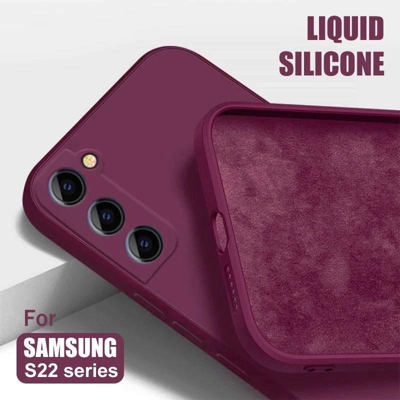 Чехол M3C из жидкого силикона для телефона Samsung Galaxy S22 S21 S20 S10 Ultra Plus FE A73 A72 A71 A53 A52 A51 A33
