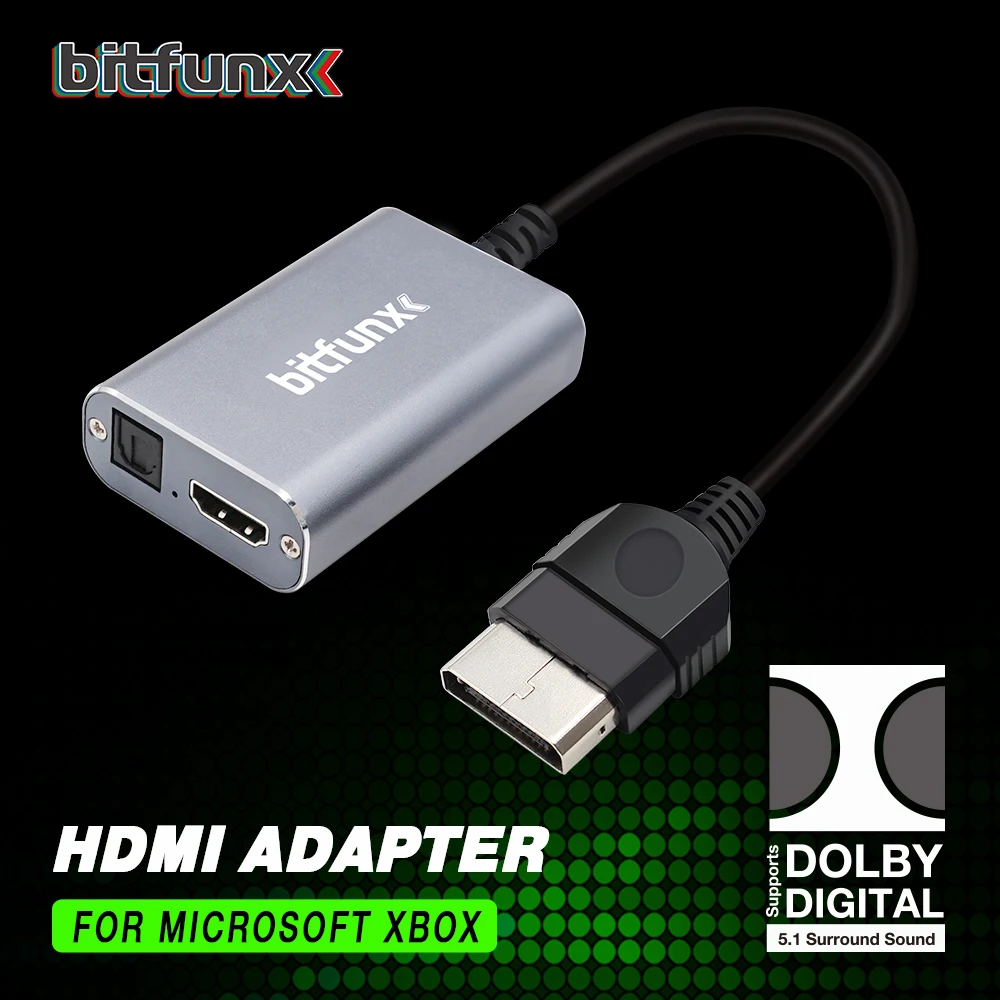 Bitfunx HDMI Adapter for XBOX Classic Retro Gaming Consoles 