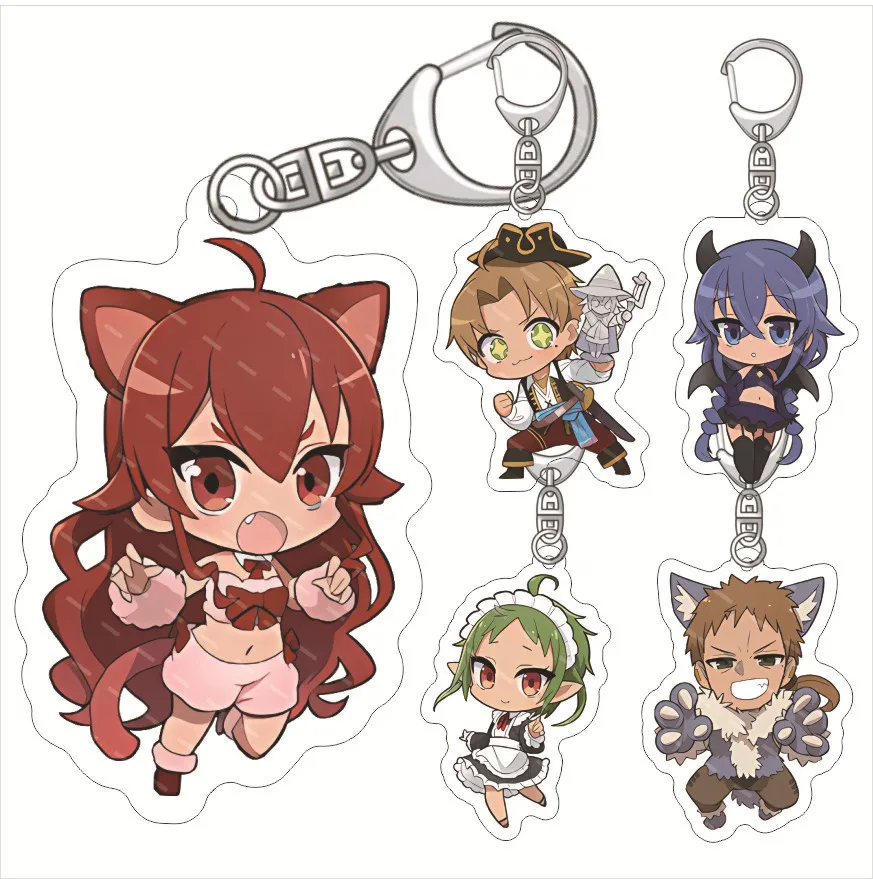 

Anime Mushoku Tensei: Jobless Reincarnation Pendant Keychain Kawaii Mushoku Tensei Charm Keyring Jewelry Gifts