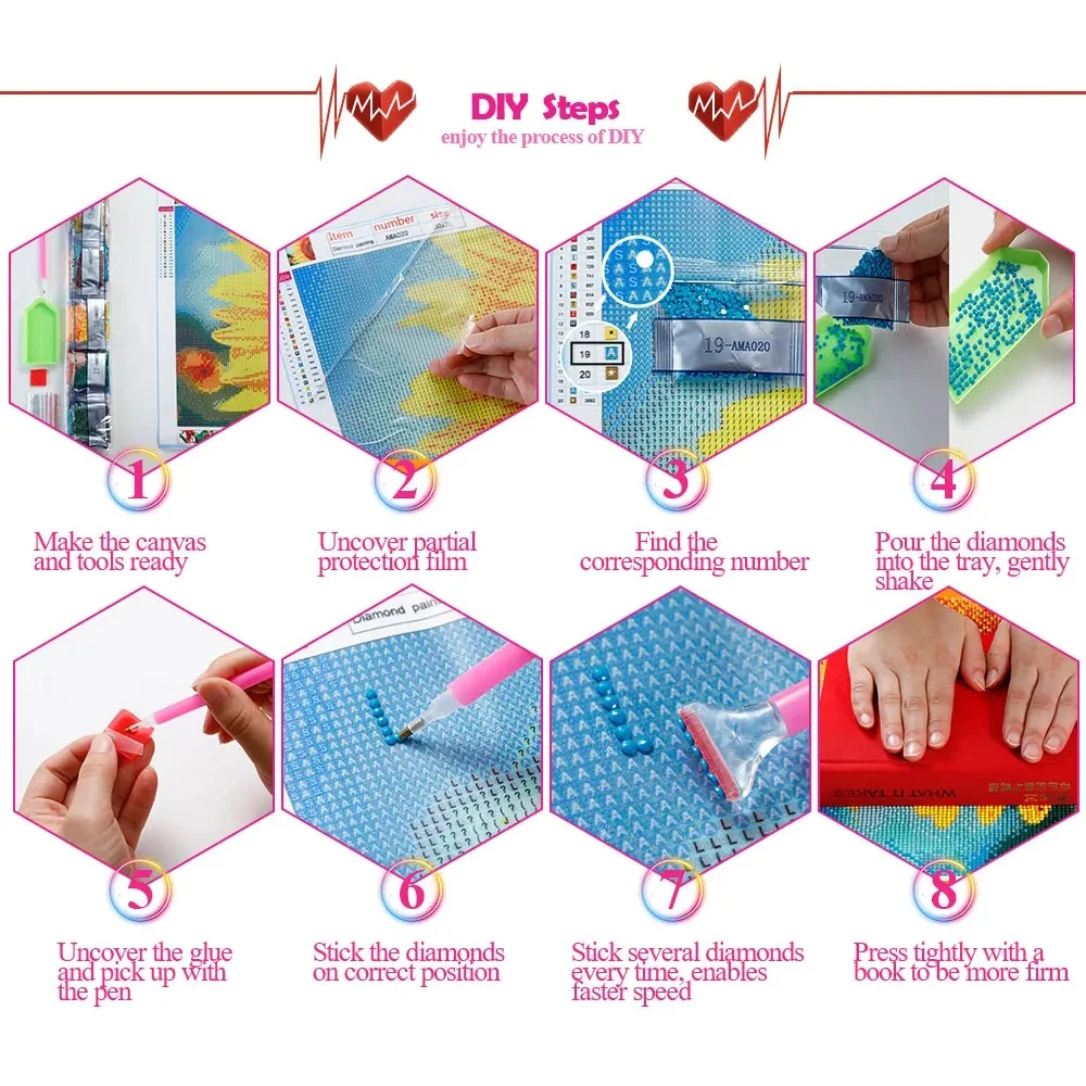 Dream Butterfly Flower Diamond Painting Kit 5D DIY Мозаика Вышивка Художественное Украшение Дома