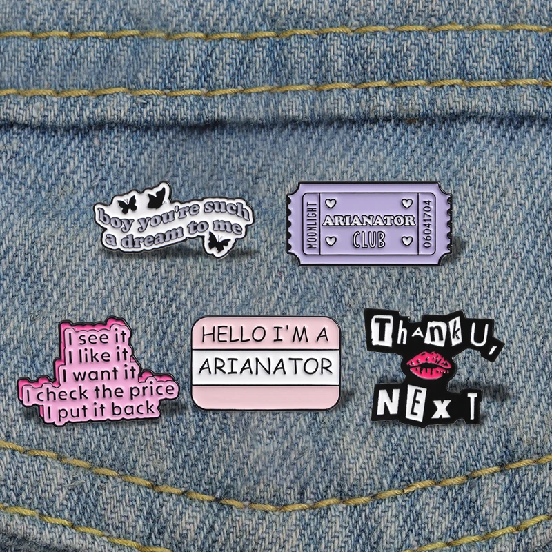 Эмалированные булавки с текстом песни на заказ Знаменитая певица Здравствуйте я