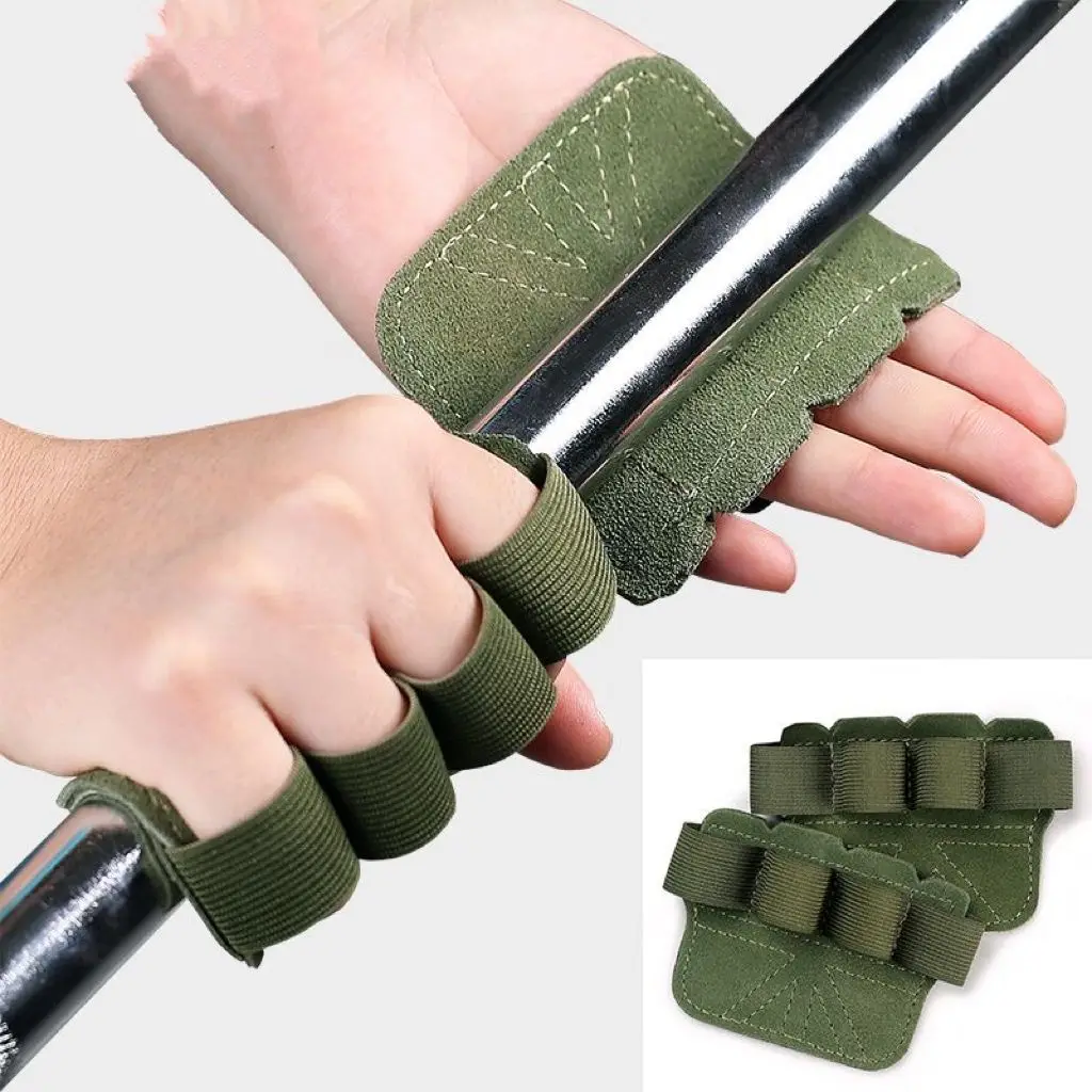 Кожаные перчатки для тренировок по тяжелой атлетике защита ладоней мужчин и