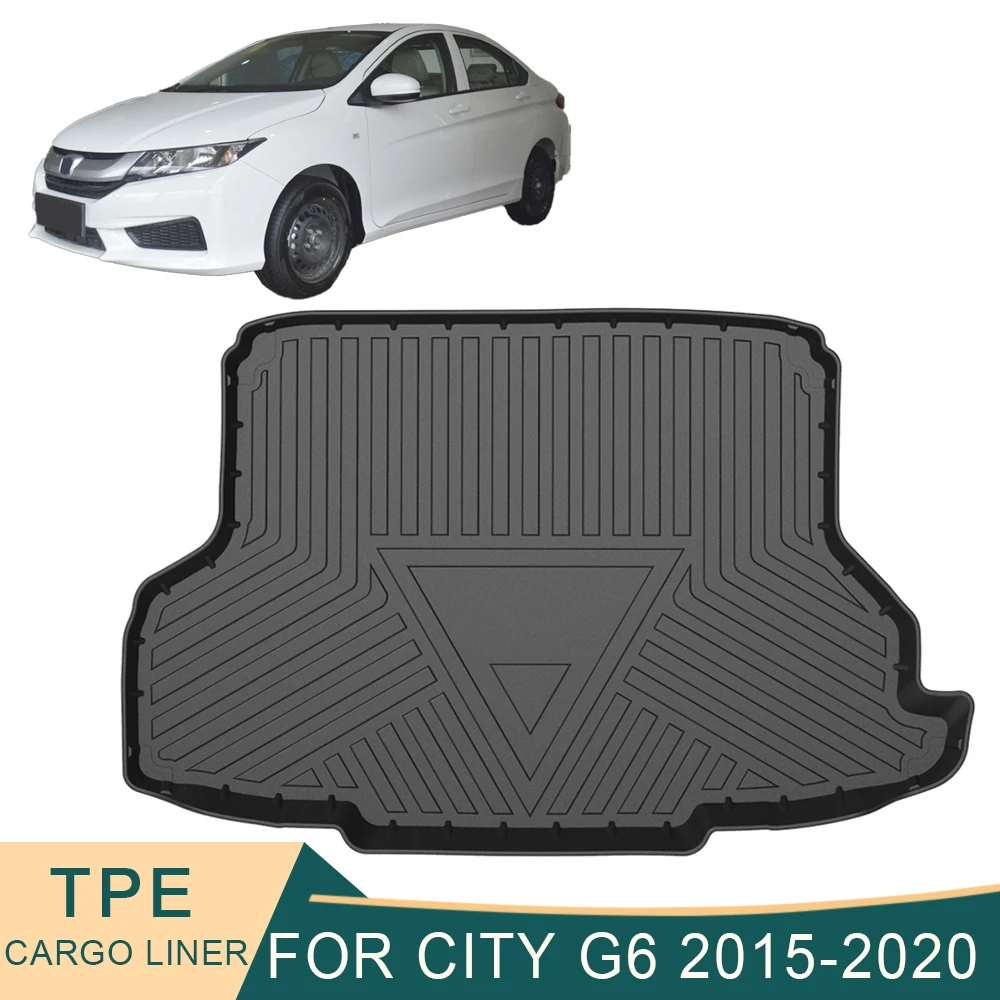 

For Honda City G6 2015-2020 Car Cargo Liner All-Weather TPE Non-slip Trunk Mats Waterproof Boot Tray Carpet Interior Accessories