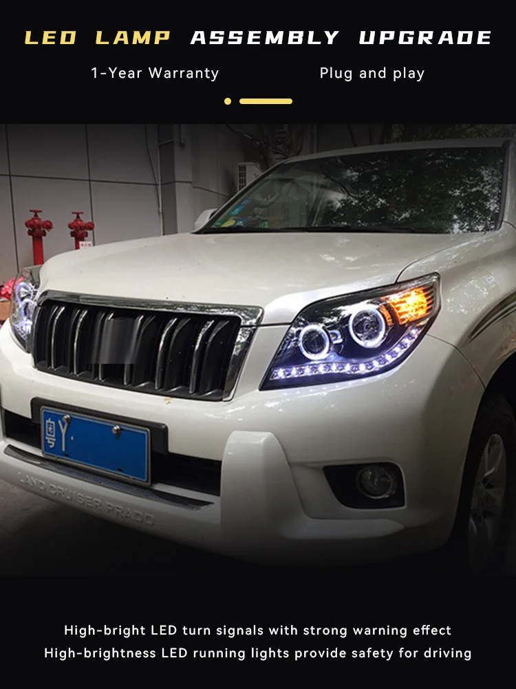 Автомобильные фары для Toyota Prado LC150 2010-2013 обновленные DRL дизайн ангельские глазки